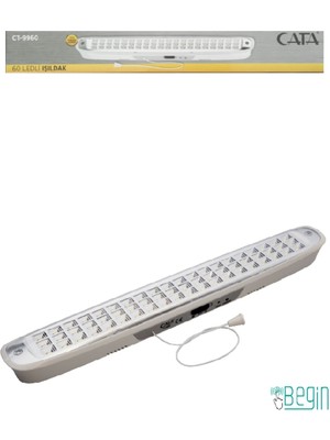 60 Ledli Parlak Işıklandırma, Beyaz Renk, Enerji Tasarruflu ve Dayanıklı Tasarım