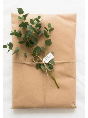 15M Ip Hediyeli 100 Adet 17X26 Hazır Kraft Hediye Paketi Kalın Otantik Hediye Ambalaj Kağıdı