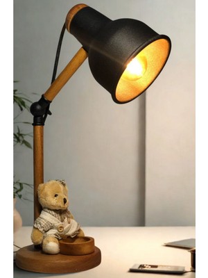 Modern Ahşap Masa Lambası, Çalışma ve Dekor Için Şık Tasarım