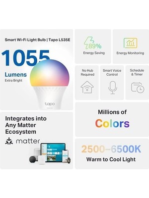 TP-Link Tapo L535E Çok Renkli Akıllı Wi-Fi Ampul