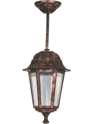 Altıgen Sarkıt Bahçe Aydınlatma, Bakır, IP54, Pc Gövde, Z6862