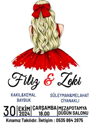 Düğün Davetiyesi Kına Davetiyesi Kişiye Özel Davetiye Tasarımı #1