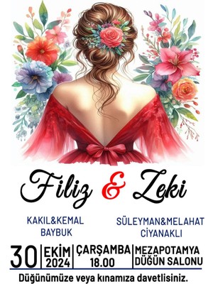 Düğün Davetiyesi Kına Davetiyesi Kişiye Özel Davetiye Tasarımı #10