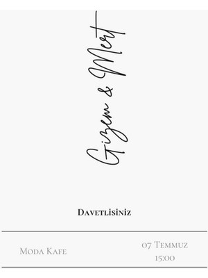 Düğün Davetiyesi , Nişan Davetiyesi , Kına Davetiyesi