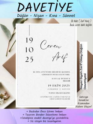 Düğün Davetiyesi, Nişan Davetiyesi , Davetiye