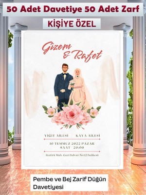 Düğün Davetiyesi 100 Parça Premium 3