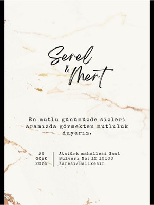 Düğün Davetiyesi , Nişan Davetiyesi , Kına Davetiyesi