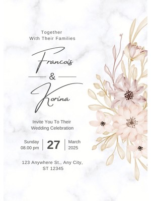 Davetiye, Düğün Davetiyesi, Nikah Davetiyesi, Nişan Davetiyesi