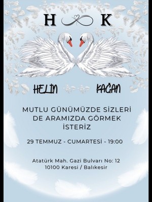 Düğün Davetiyesi , Nişan Davetiyesi , Kına Davetiyesi