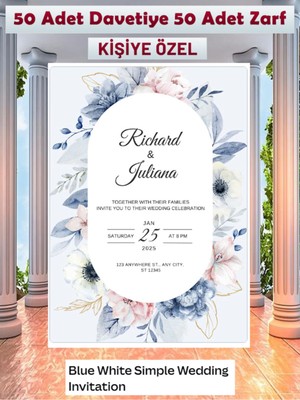 Düğün Davetiyesi 100 Parça Premium 25