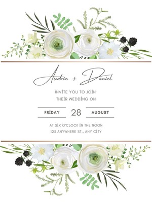 Davetiye, Düğün Davetiyesi, Nikah Davetiyesi, Nişan Davetiyesi