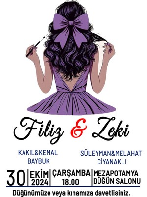 Düğün Davetiyesi Kına Davetiyesi Kişiye Özel Davetiye Tasarımı #13