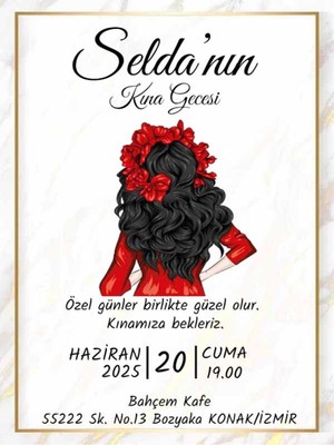 Kına Davetiye - Kına Davetiyesi - Davetiye   M1