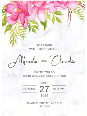 Davetiye, Düğün Davetiyesi, Nikah Davetiyesi, Nişan Davetiyesi