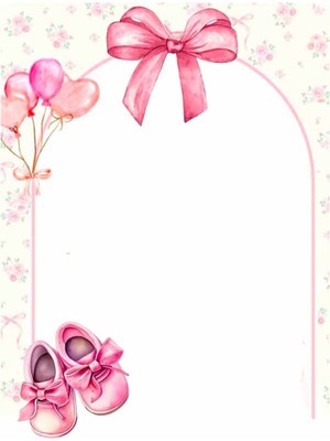 20 Adet Doğum Günü Davetiyesi - Davetiye - Baby Shower ( Baskısızdır)