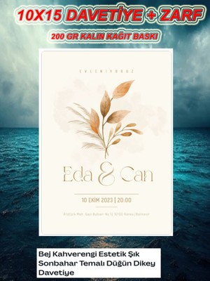 Düğün Davetiyesi , Kına Davetiye , Nişan Davetiyesi ( 1 Adet).