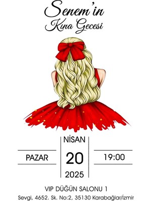 Kına Davetiyesi , Davetiye , Kına Gecesi Davetiyesi