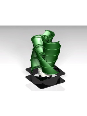 BYR Yel Değirmeni Dikey Eksen (Plastik Aparattır) 3D