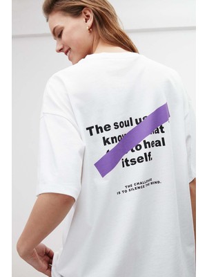 Grimelange Soul Oversize Beyaz T-Shirt