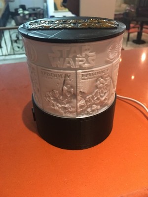 BYR Yıldız Savaşları Başucu Lambası Litofan (Sadece Plastik Aparattır!!!) 3D