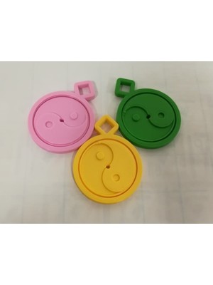 BYR Eğirme Yin Yang Logosu/sembolü, Taichi, Anahtar Zinciri, Yin-Yang Diyagramı, Tai Chi Diyagramı (Sadece Plastik Aparattır!!!) 3D