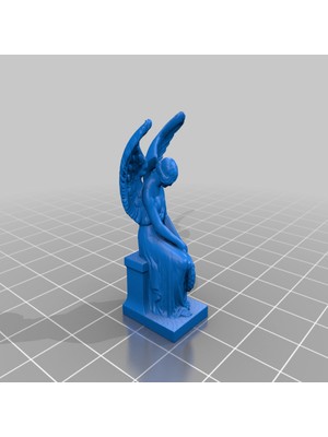 BYR Çelenkle Oturan Melek (Sadece Plastik Aparattır!!!) 3D