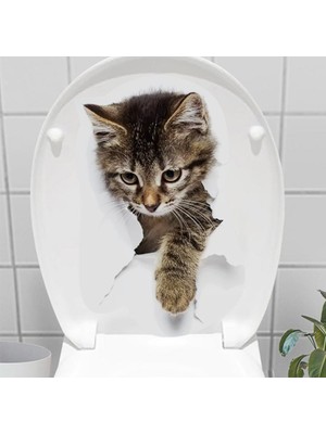 Vanch Decohandy Klozet Etiketi Stray Cat