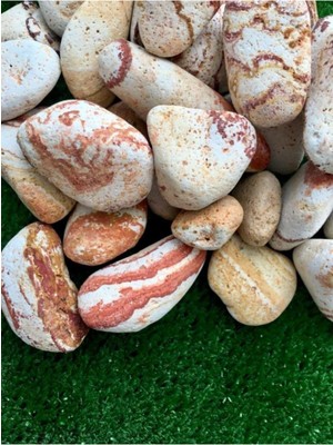 Sarı Renkli Dolomit Taş 3 Kg, 2-4 Cm, Bahçe, Saksı, Süs ve Akvaryum Taşı