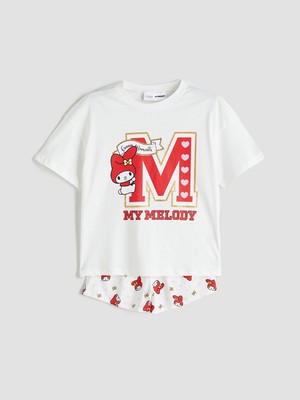Lc Waikiki Yeni Sezon Bisiklet Yaka My Melody Baskili Kiz Cocuk Sortlu Pijama Takimi - S5QY84Z4