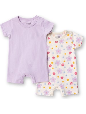 Hellobaby Yenidoğan Kız 2li Kısa Tulum Kız Bebek