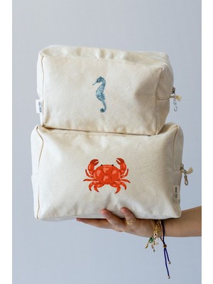 2'li Yengeç-Deniz Atı Organizer Çanta, Seyahat ve Bavul Düzenleyici Seti