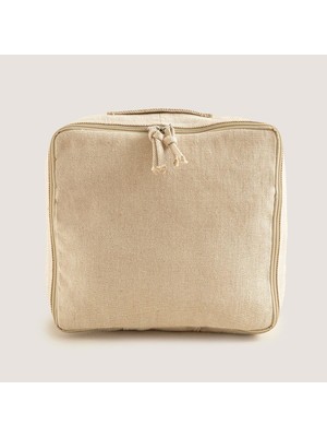 Iç Cepli Beyaz Kozmetik Çantası, 40X30X13 Cm, Şık ve Kullanışlı Tasarım