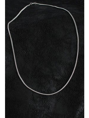 Venüs Shopping 316L Çelik Örme Zincir Model Gümüş Renk Erkek Kolye - TJ-ERK1389