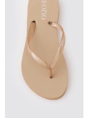 Havana Simli Altın Bayan Parmak Arası Terlik