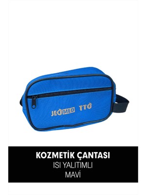 Mavi Renkli Isı Yalıtımlı Kozmetik Çantası, Şık ve Hafif Tasarım