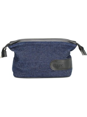 Lacivert Makyaj Çantası ve Ayna, Şık ve Pratik Tasarım