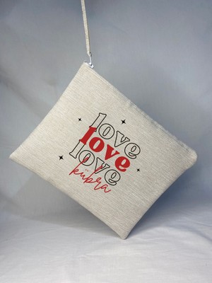 Şık Bej Özel Tasarım Makyaj ve El Çantası, Hediye Için Ideal Seçenektir.