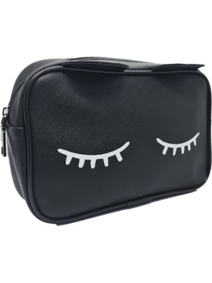 Şık Erkek Kozmetik ve Seyahat Çantası, Siyah, Hafif ve Kullanışlı