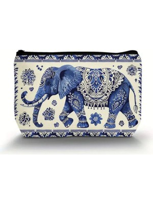 Renkli Bohem Yıldız Fil Makyaj Çantası, Şık ve Kullanışlı.