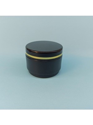 Şeritli 25ML Mini Boş Krem Kutusu 100 Adet, Siyah Renkli, Şık ve Kullanışlı Set