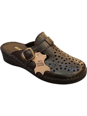 Esem 825 Hakiki Deri Kadın Sabo Terlik