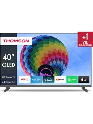 THOMSON 40QG4S14 40" 100 Ekran Uydu Alıcılı Full HD Google Smart QLED XS TV