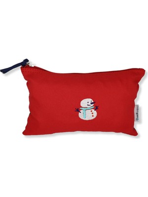 Iki Renkli Şık Aksesuar Çantası, Kırmızı ve Siyah, Pratik ve Hafif Tasarım