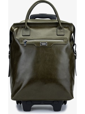 Valmenti Unisex Hakiki Deri Yeşil Valiz 147 5237 Valız Y25 Yesıl Dr