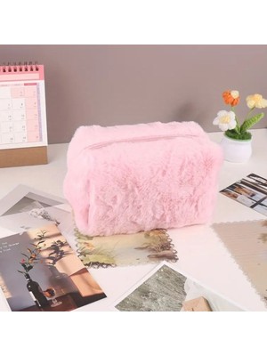 Yumuşak Peluş Makyaj Çantası, Şık ve Kullanışlı Tasarım.