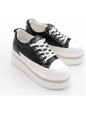 Bags Shoes Guja 25Y423-2 Kadın Hakiki Deri Gizli Dolgu Yüksek Tabanlı Sneaker Spor Ayakkabı