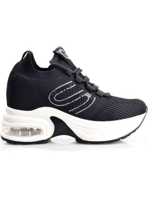 Guja 25Y300-1 Kadın Gizli Dolgu Yüksek Taban Taşlı Sneaker Spor Ayakkabı
