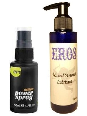 Eros Hintohu Erkeklere Özel Sprey 50 ml Peak Power For Men Sprey + Eros 125 ml Lubricant Gel