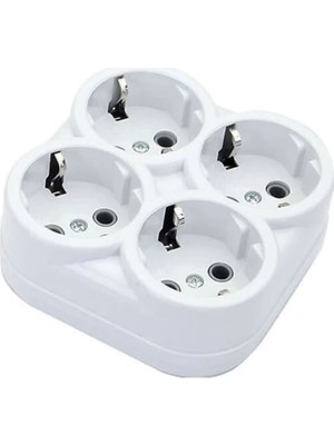 De-Pa Topraklı Golyat Fiş Priz 4'lü Beyaz