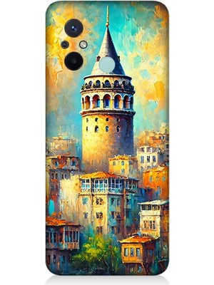 Xiaomi Redmi 12C Uyumlu Galata’da Renkli Işıklar  Desenli Silikon Kılıf